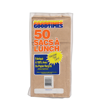 Sacs-repas en papier Goodtimes, 1,88 L, paq. 50 Back_Flat