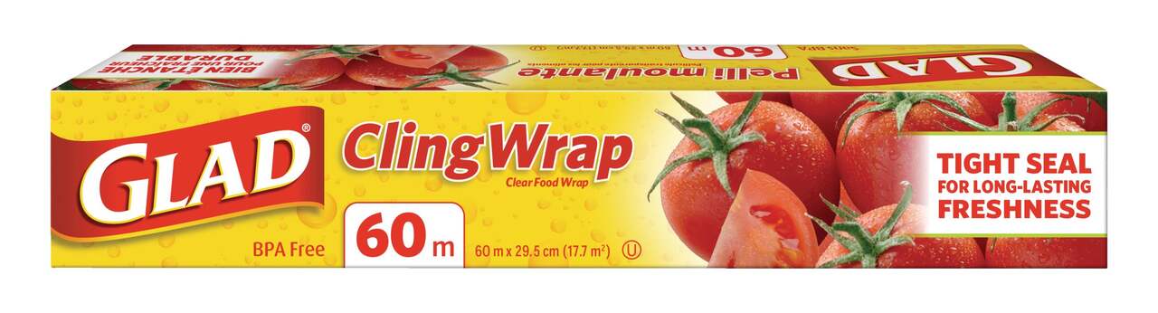 Glad Holiday Edition Cling Wrap Red Tinted Food Wrap, Pack Of 2 