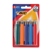 Briquet BIC classique, plusieurs couleurs, paq. 5 Front_Flat