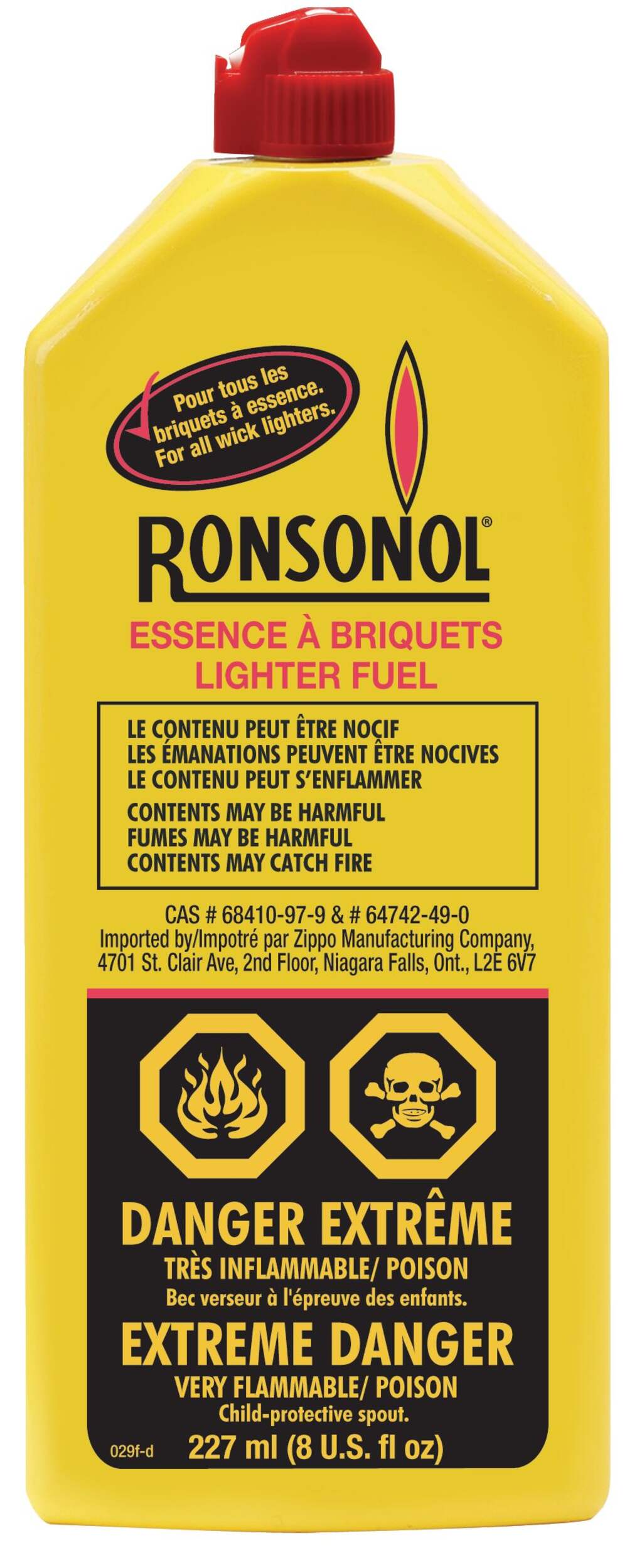 Essence à briquet pour BBQ Ronsonol, 227 mL Front_Flat