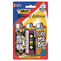 BIC Special Edition Lighter, Multi-colour, 3-pk Front_Flat