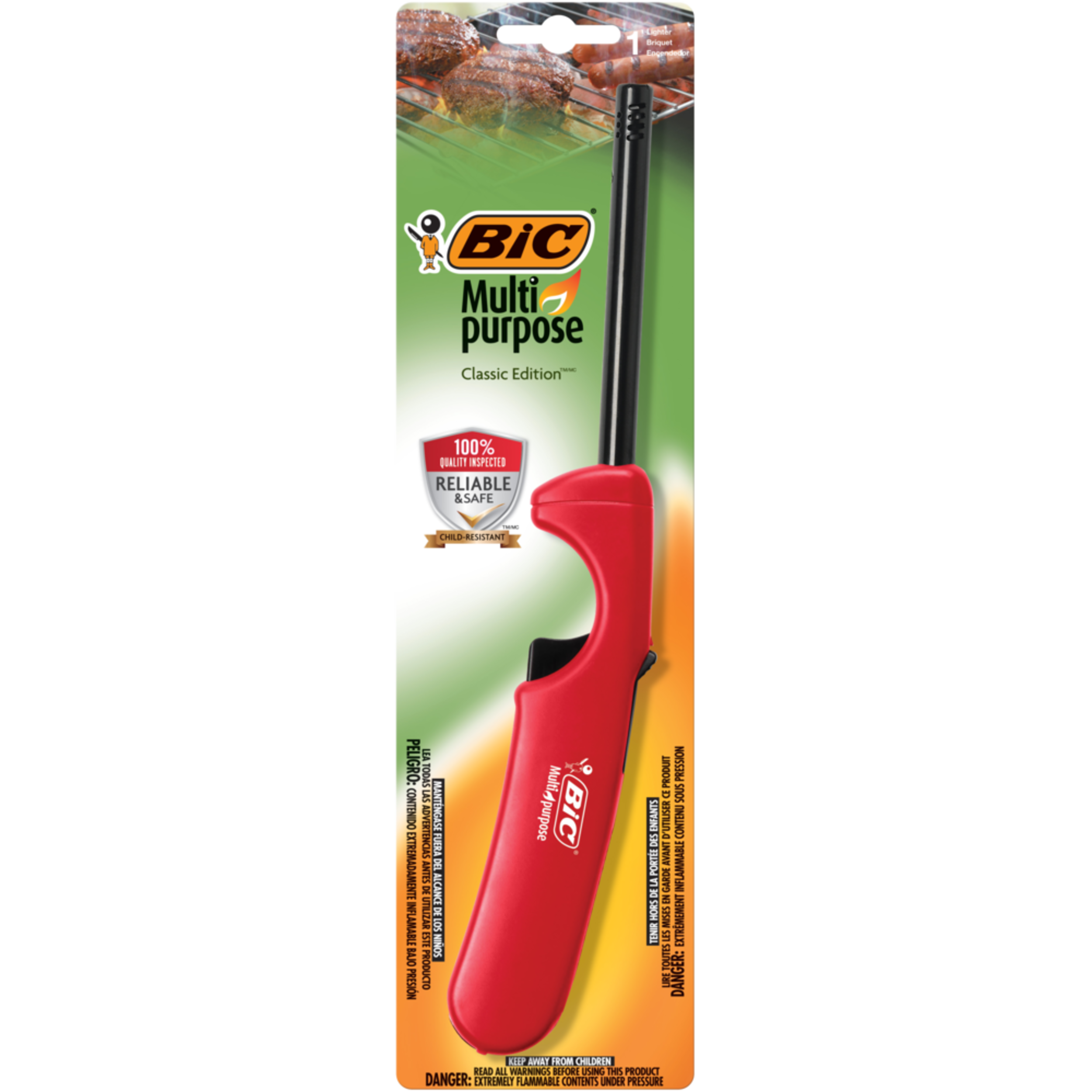 BIC Multi-Purpose BBQ Lighter, 1-pk Front_Flat