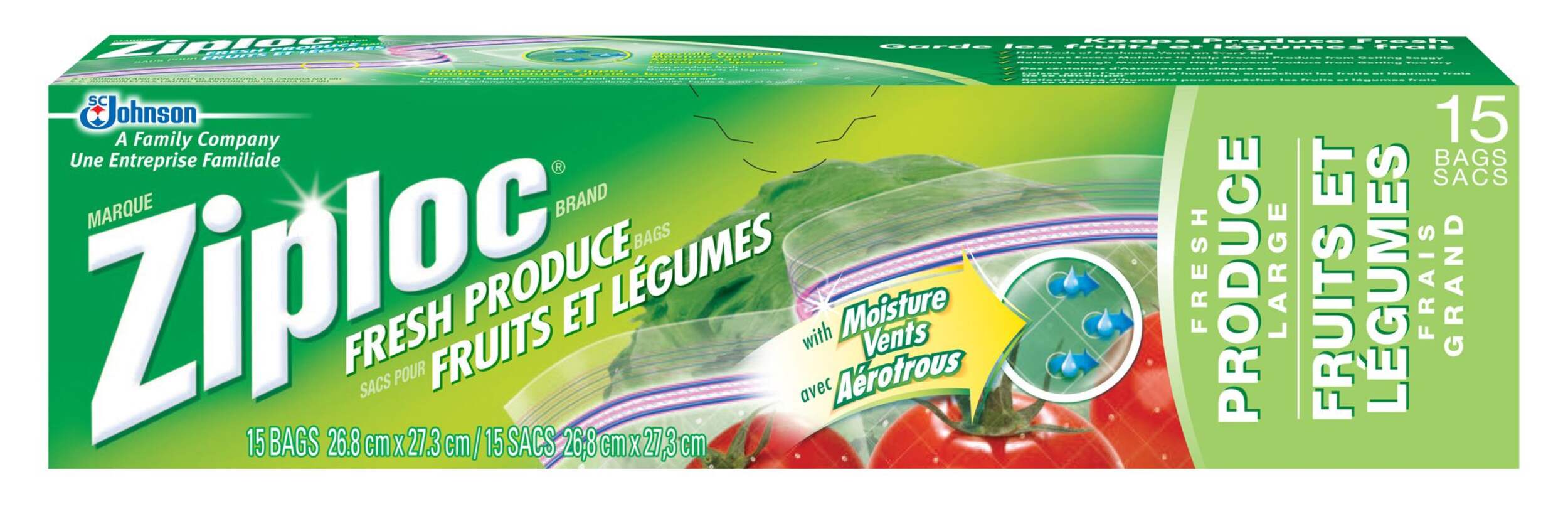 Ziploc Produce Bag, 15ct Canadian Tire
