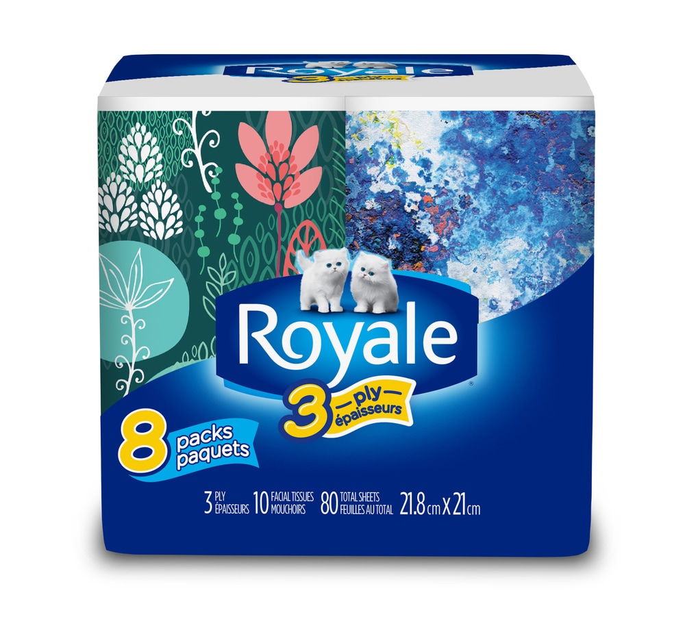 Royale Facial Tissue Pocket Pack, 8Pk Canadian Tire