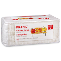 FRANK Square Paper Disposable Lunch Napkins, White, 6.5-in, 500-pk, 1-ply, for Birthday/Halloween/Easter/Christmas