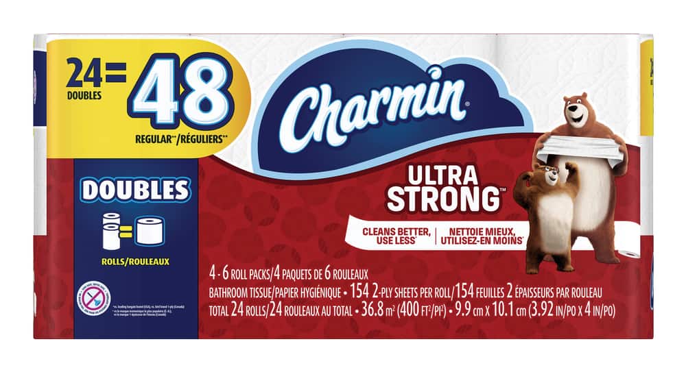 Charmin Ultra Strong Double Toilet Paper, 24-rolls | Canadian Tire