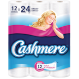 Papier hygiénique Cashmere double, 12 rouleaux = 24 rouleaux Front_Flat