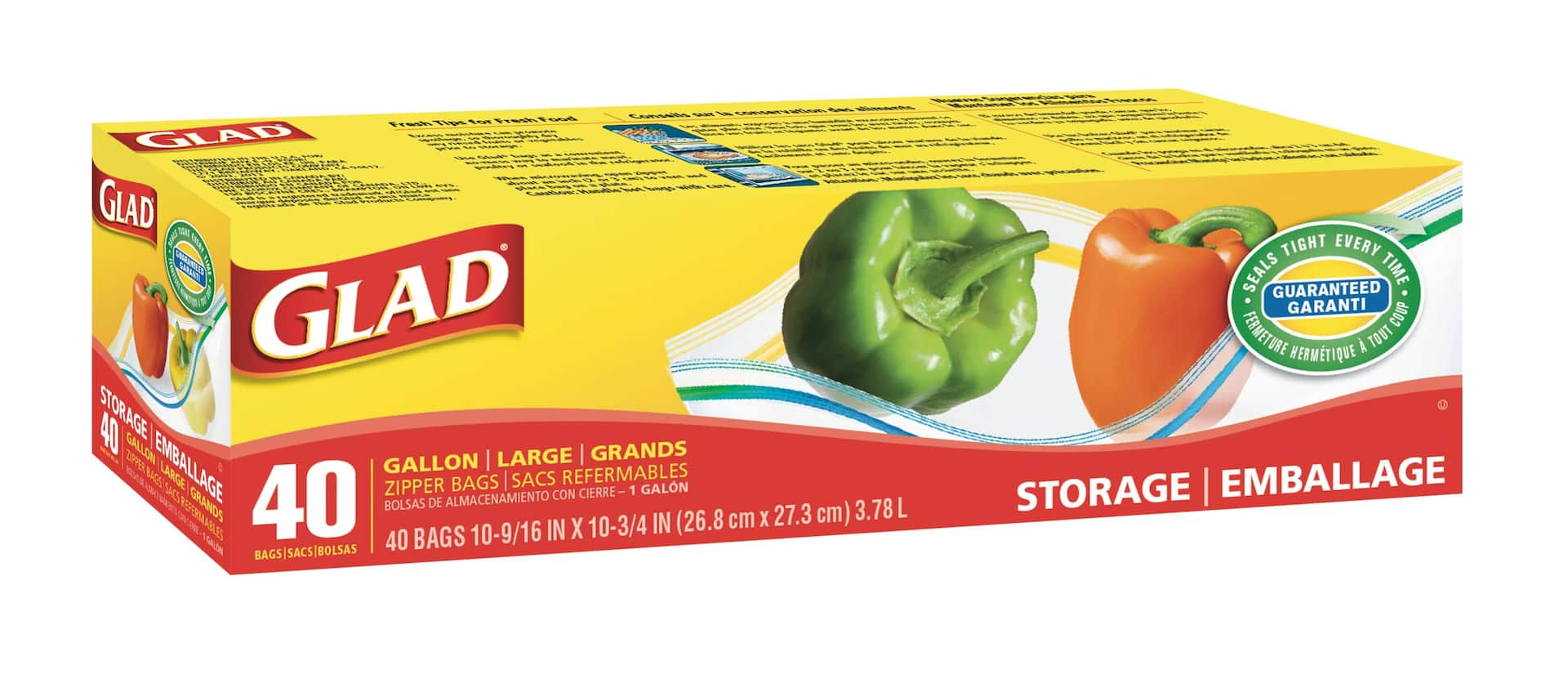 Glad Large Zipper Storage Bags, 40-count | Canadian Tire