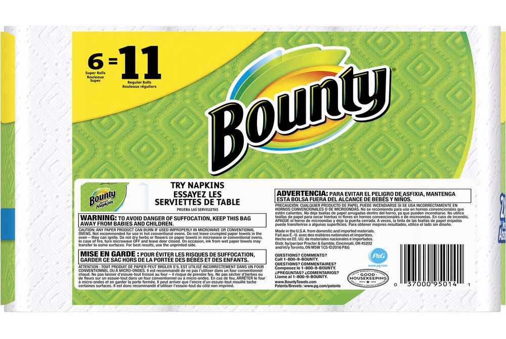 Bounty Mega Paper Towel, 6pk Canadian Tire