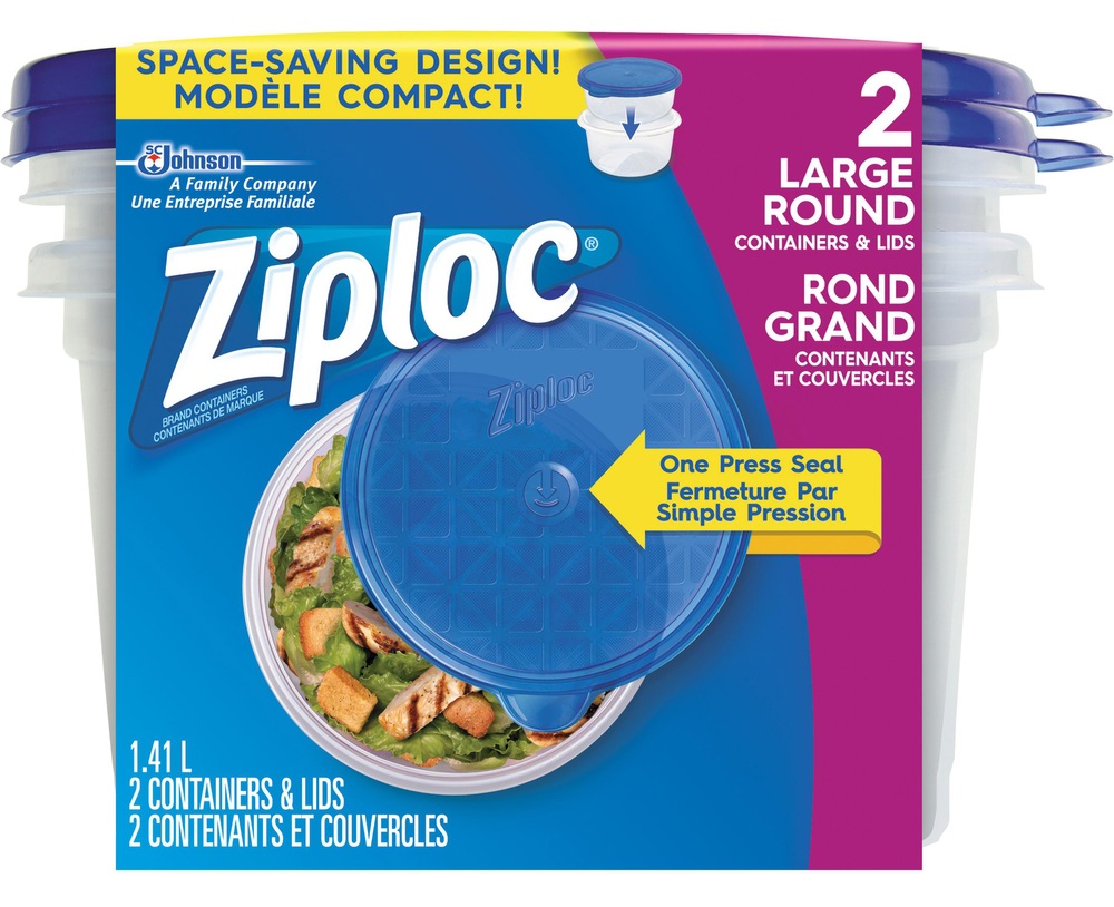 Ziploc Large Round Containers, 2pk Canadian Tire