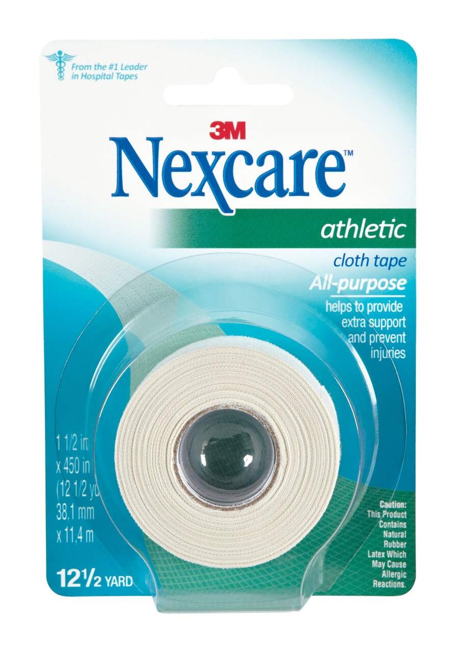 Nexcare Athletic Cloth Tape, White, 1.5-in x 37.5-ft