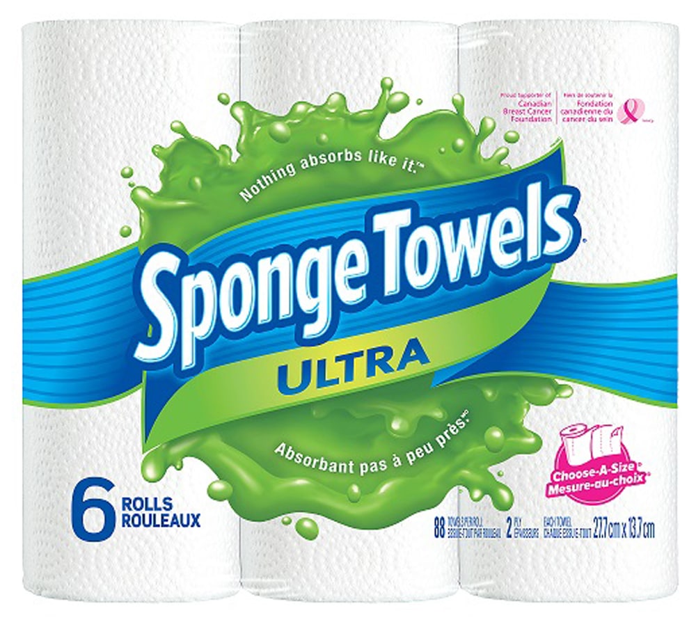 Essuietout Sponge Towels Ultra, 6 rouleaux Canadian Tire