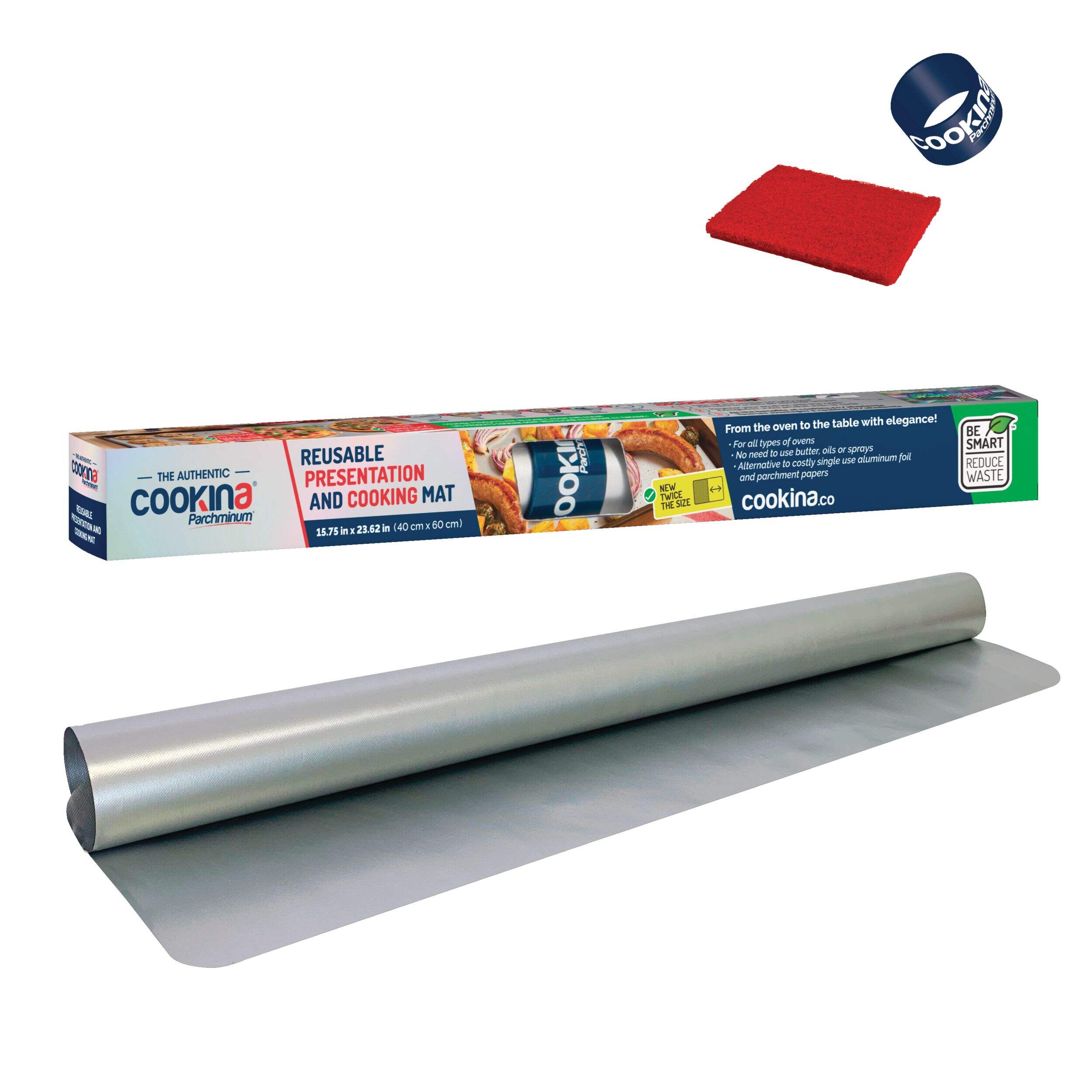 Tapis de cuisson et de présentation réutilisable COOKINA Parchminum antiadhésif, 15 x 23 po Composite_or_Mixed