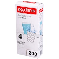 Paper Disposable Bathroom Cups, Blue/White, 3-oz, 200-pk, for Home Celebrations