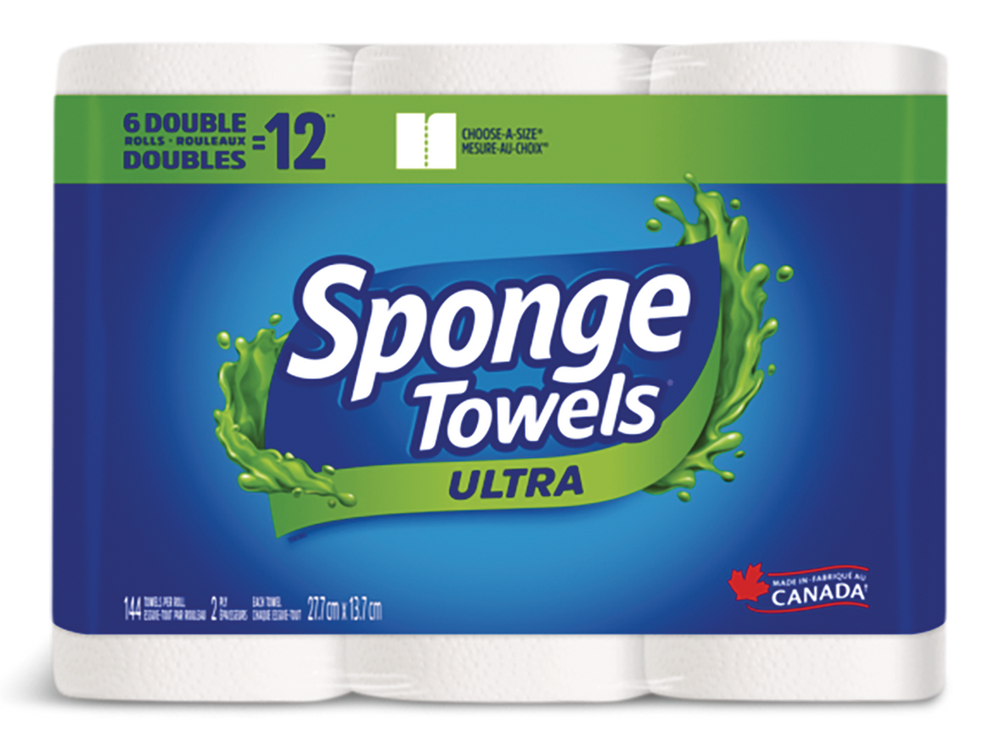 SpongeTowels Ultra ChooseASize Paper Towel, 2ply, 6pk Canadian Tire