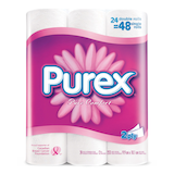 Papier hygiénique Purex Pure Comfort, rouleau double, 2 épaisseurs, paq. 24 Front_Flat