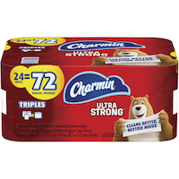 Charmin Triple Roll Toilet Paper, 2-ply Tissue, 24-pk Front_Elevated
