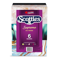 Papiers-mouchoirs Scotties Supreme, 3 épaisseurs, 81 feuilles, paq. 6 Front_Elevated
