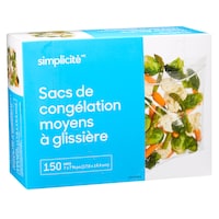 Sacs de congélation Simplicité, moyen, paq. 150 Front_Three_Fourths_Angled_Right