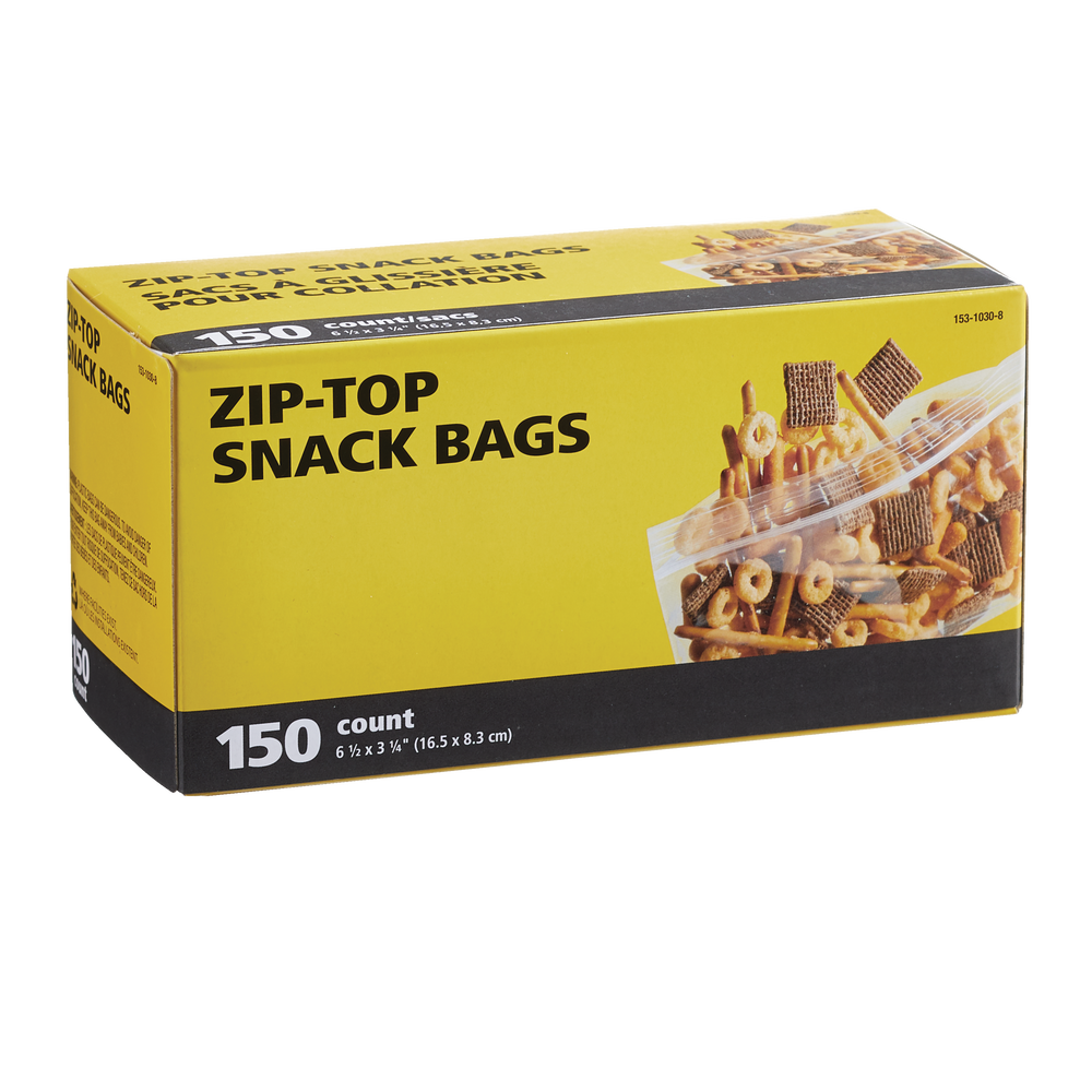 ZipTop Plastic Snack Bags, 250mL, 150pk Canadian Tire