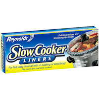 Reynolds Slow Cooker Aluminum Liners, 6.1-L, 4-pk Front_Three_Fourths_Angled_Right
