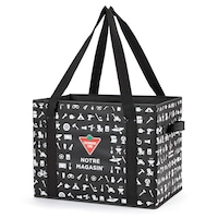 Canadian Tire Reusable Plastic Folding Tote with Handles, 27-L Front_Angled_Left