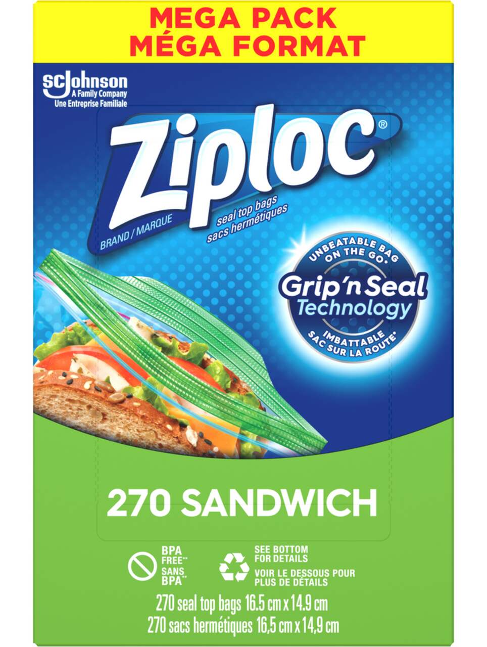 Ziploc®, Freezer Bags Medium, Ziploc® brand