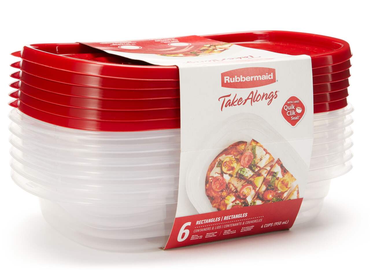 Rubbermaid Take Alongs Containers & Lids with Built in Dividers 4.7 Cup