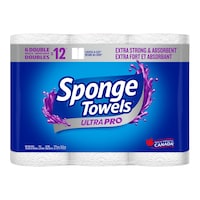 SpongeTowels Utra Pro Double Roll Paper Towel, 6-pk Front_Flat