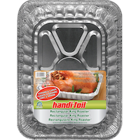 Handi-Foil Aluminum King Rectangular Roaster, 8.93-L Overhead_Flat