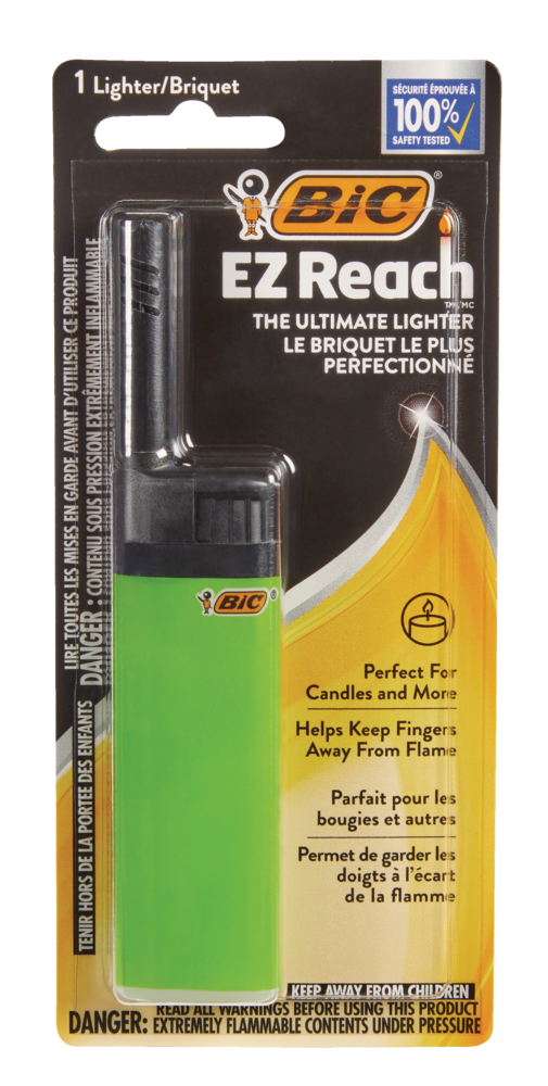 BIC® EZ Reach Wand Lighter, Assorted, 1-pk