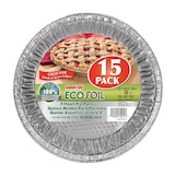 Handi-Foil  Aluminum Pie Plate, 8-in, 15-pk Overhead_Flat
