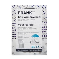 FRANK Facial Tissues, 9-pk, Ultra-Soft & Strong