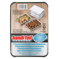 Handi-Foil Freezer Aluminum Containers with Board Lids, 9 L, 7 Count