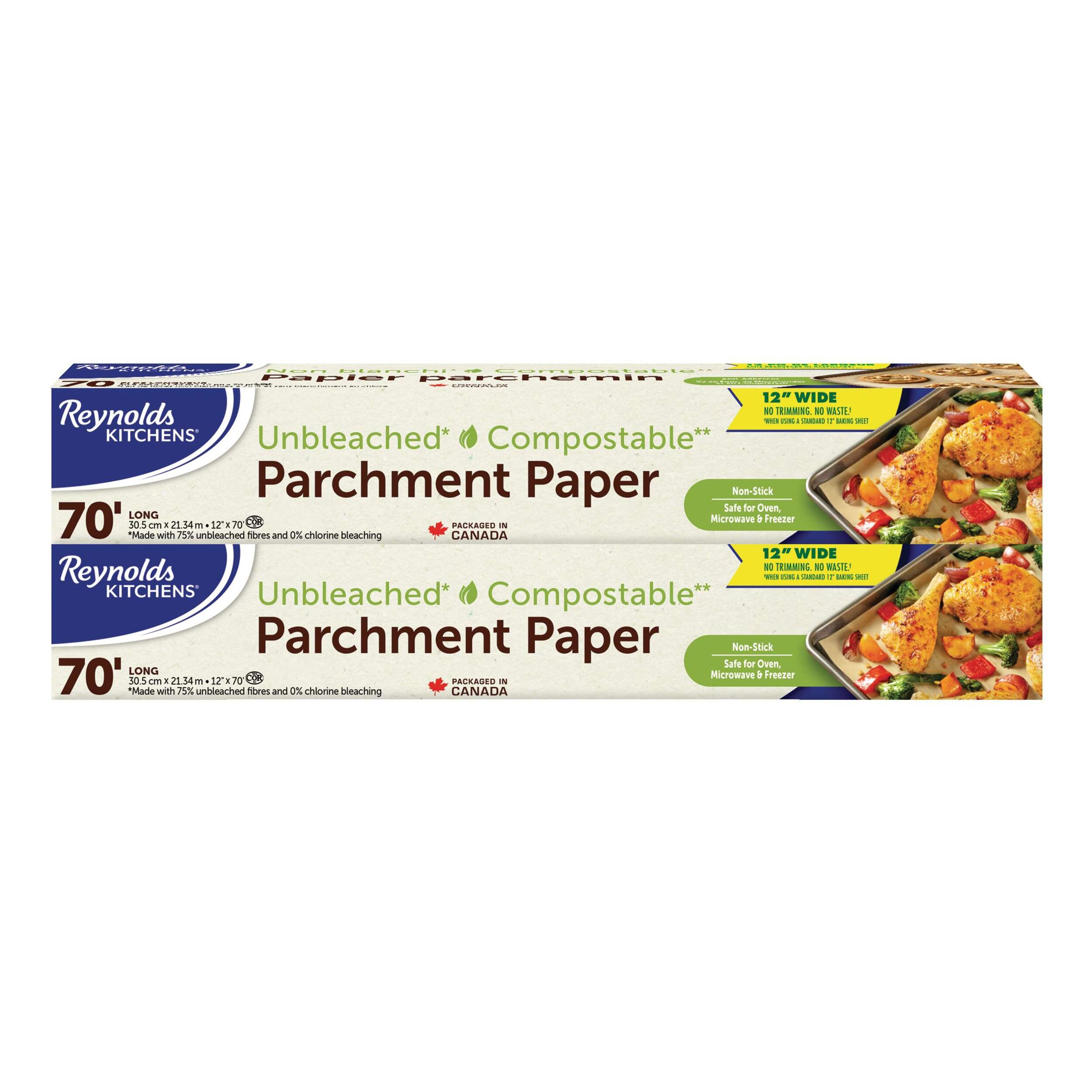 Reynolds Kitchens® Unbleached Compostable Parchment Paper, 2 x70-ft Composite_or_Mixed
