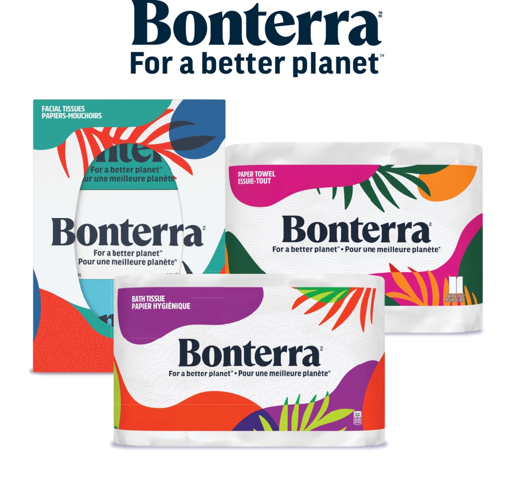 Bonterra™ Quadruple Roll Toilet Paper, 3ply Tissue, 6pk Canadian Tire