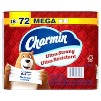 Charmin Ultra-Strong Quadruple Roll Toilet Paper, 2-Ply Tissue, 18-pk