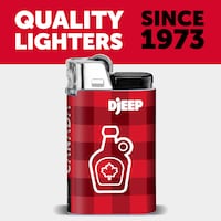 BIC DjEEP Premium Disposable Pocket Lighter with Wind Guard Front_Flat