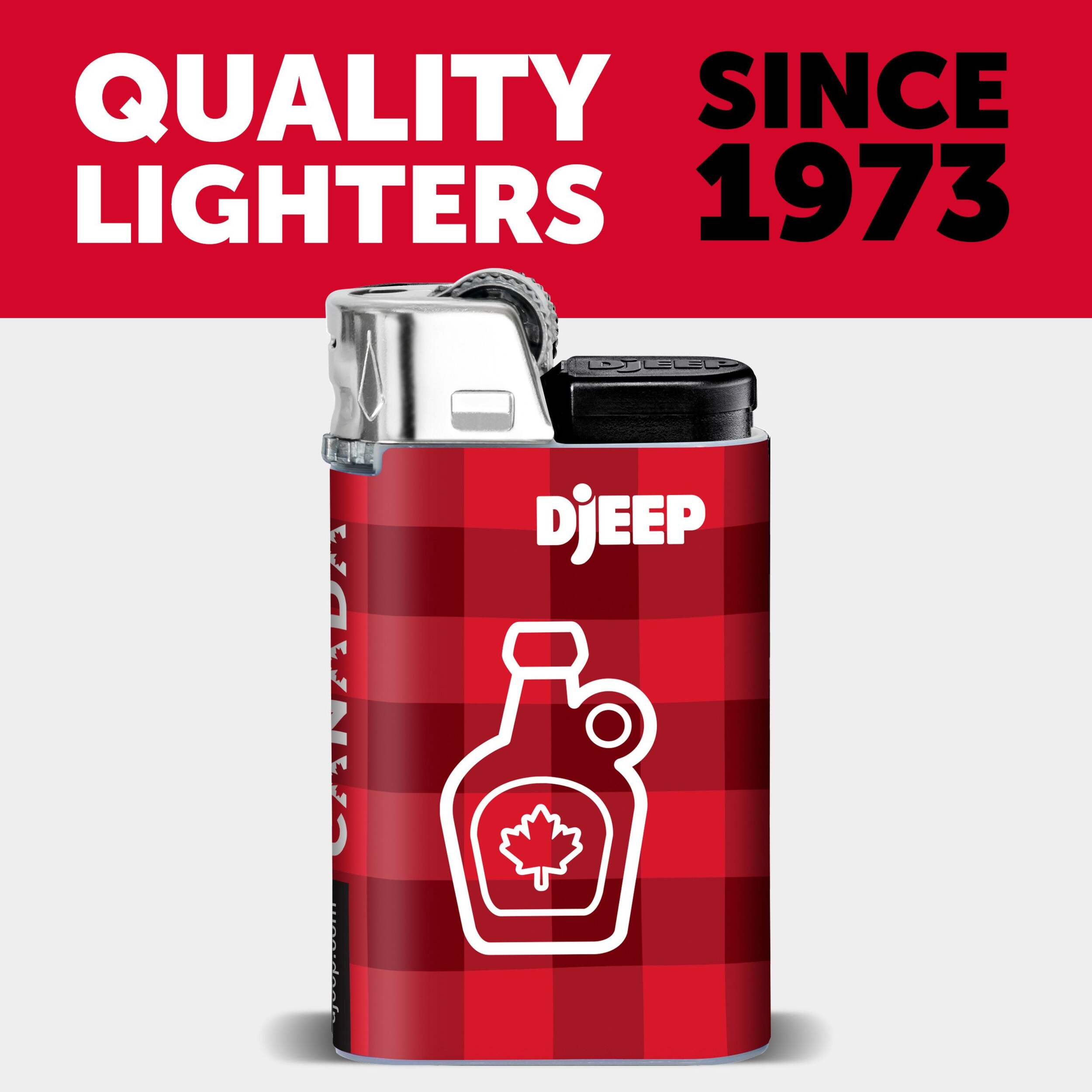 BIC DjEEP Premium Disposable Pocket Lighter with Wind Guard Front_Flat