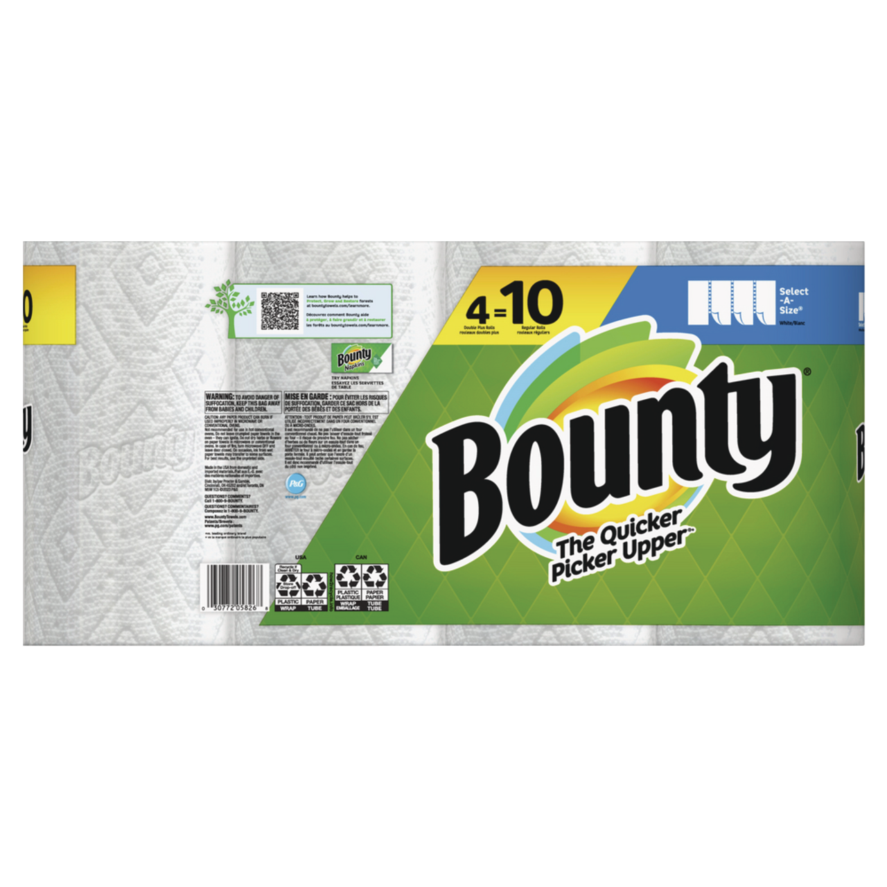 Bounty Select-A-Size Paper Towels - 2-Ply - 4 Rolls 74713