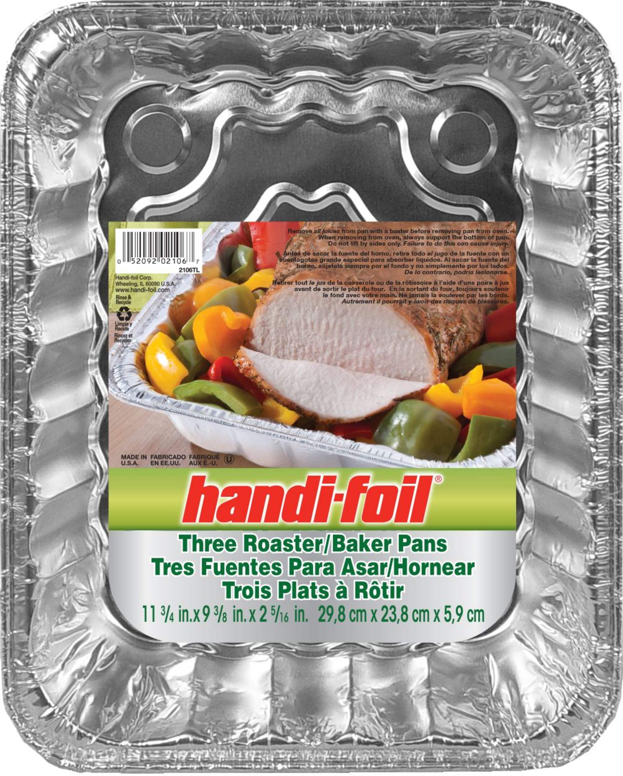 Plats de cuisson et à rôtir Handi-Foil Eco-Foil Ultra, paq. 3 Front_Flat