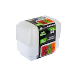 Cafe Express Rectangular Take Out Containers, Assorted Sizes, 15 pk Front_Three_Fourths_Angled_Right