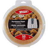 Titan Air Fryer Liners, Parchment Paper, Regular, 50-pk Overhead_Flat