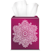 Boîte carrée de papiers-mouchoirs des Fêtes Scotties Front_Elevated