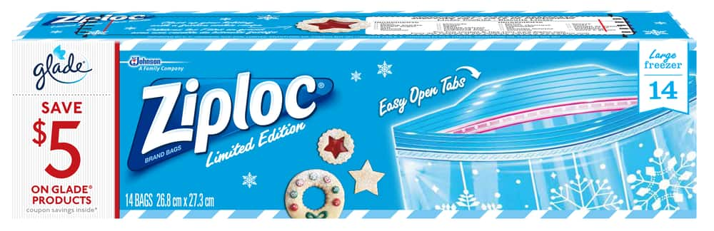 Ziploc® Holiday Freezer Bags, Large | Canadian Tire