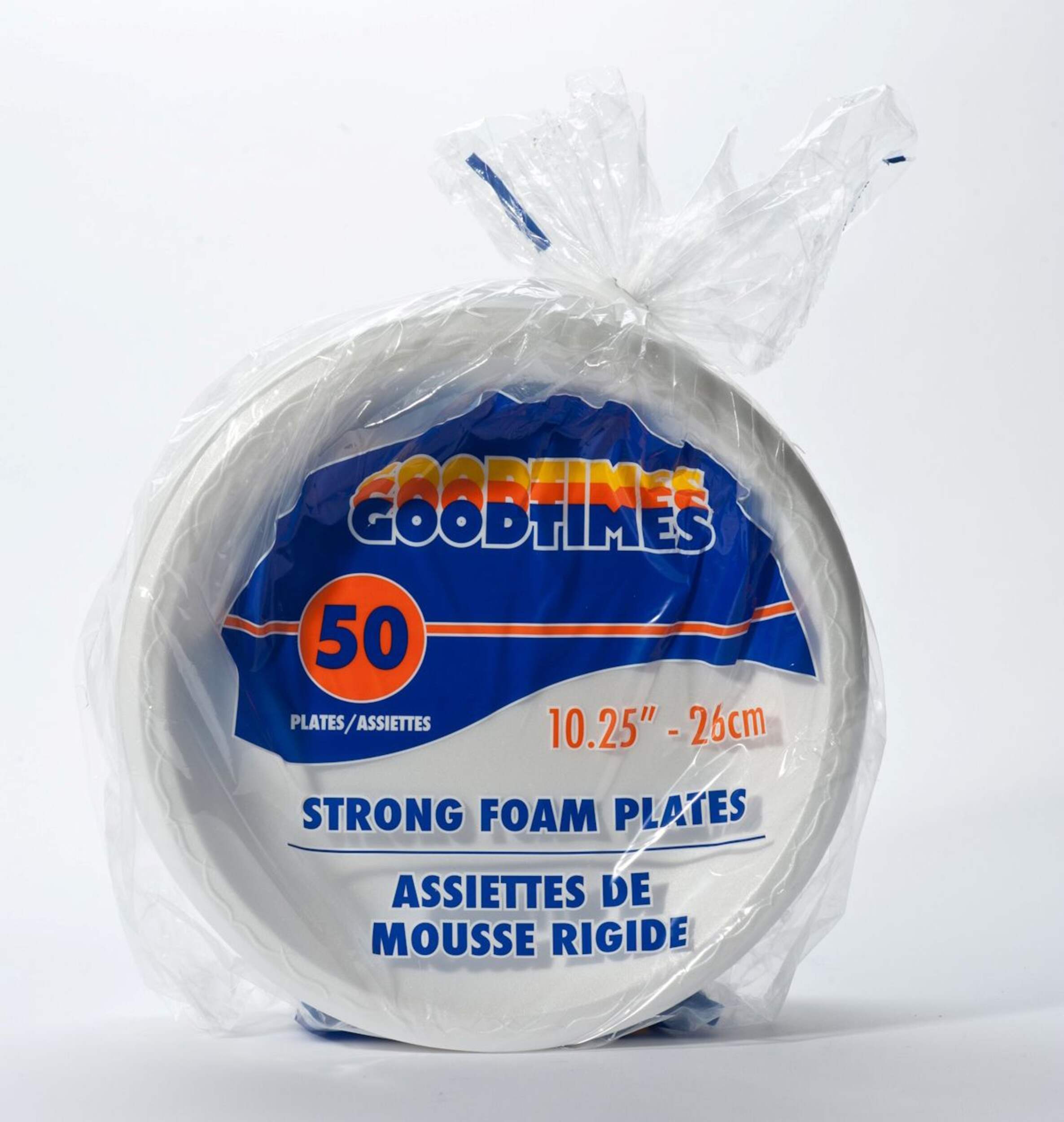 Goodtimes Foam Plates, 10.25-in, 50-pk Front_Flat