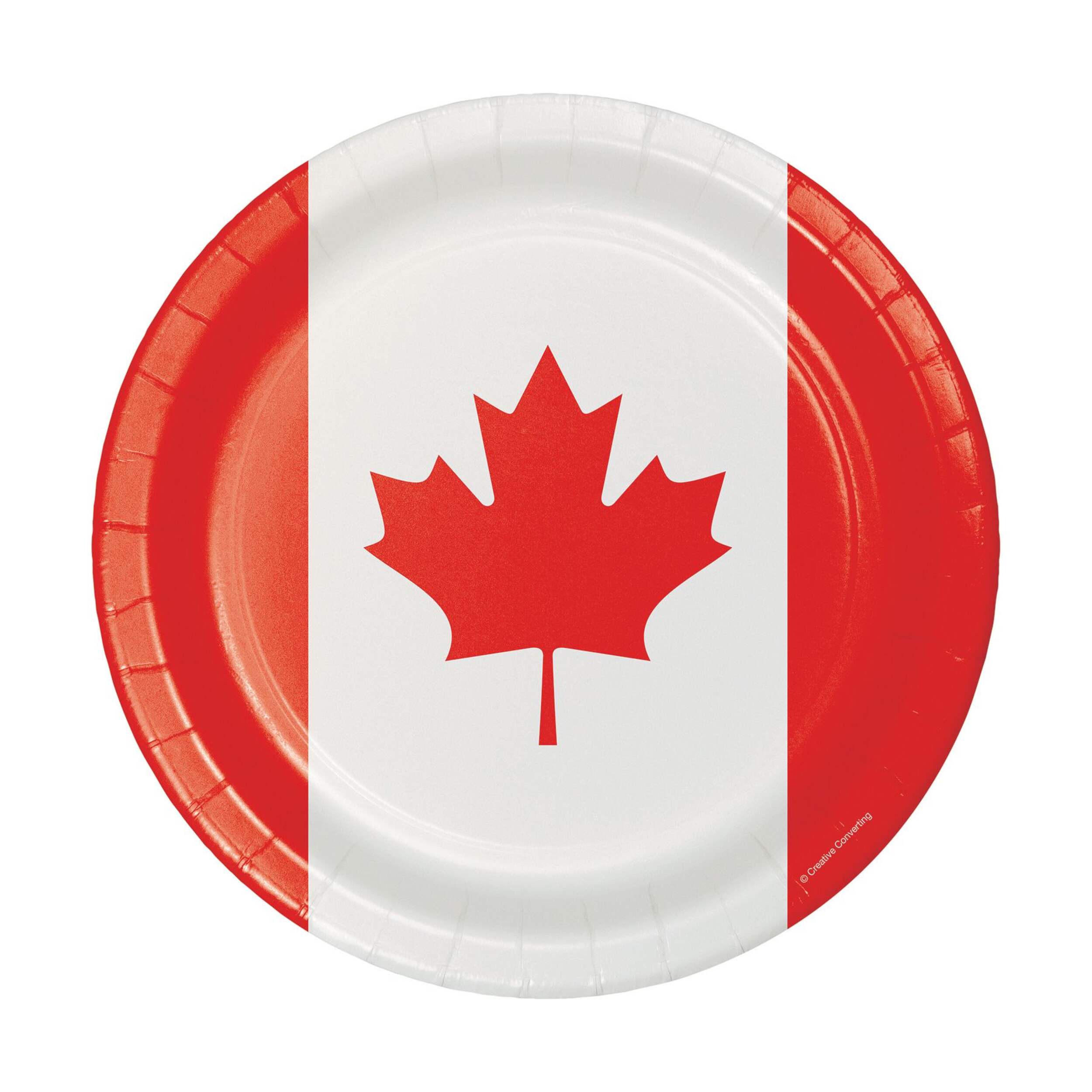 Goodtimes Lunch Dinner Plates, Canada Day Edition, 8-in Overhead_Flat