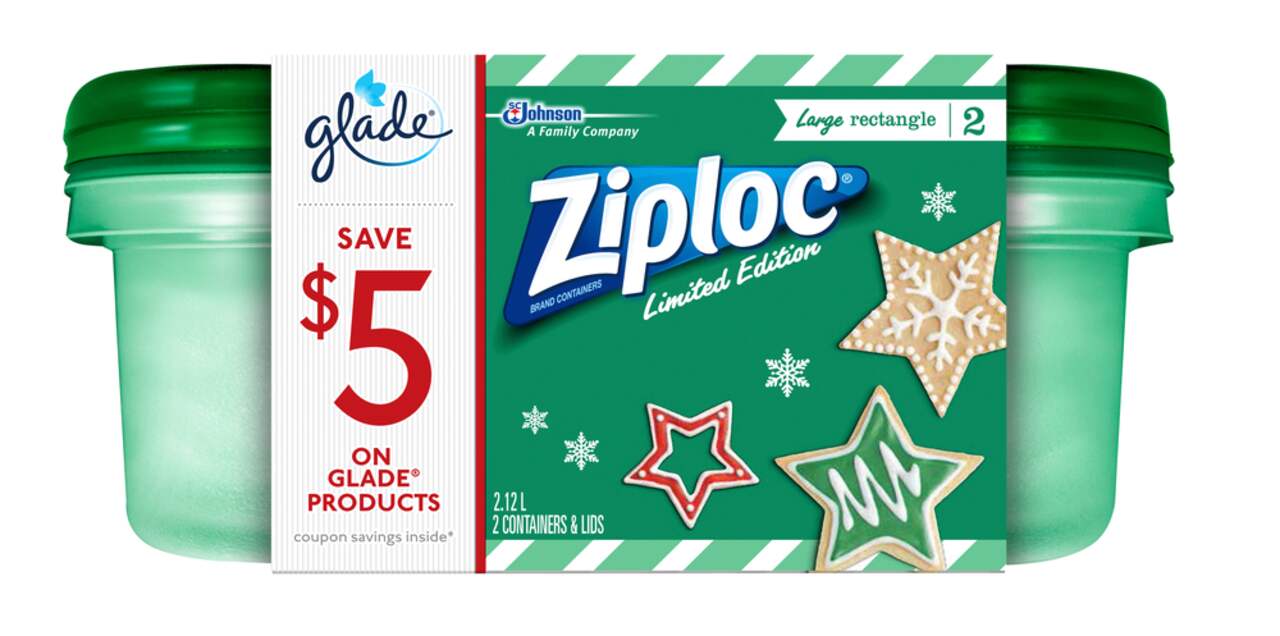 Ziploc Containers & Lids Holiday Limited Edition Large Round - 2