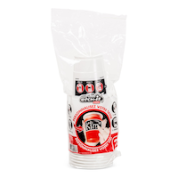 Gobelets en plastique Etch-It, blanc/rouge, 16 oz, paq. 20, pour remise de diplômes/réveillon/Noël Front_Flat