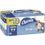Charmin Ultra-Soft 2-Ply Triple Roll Toilet Paper, 24-Roll Front_Angled_Right